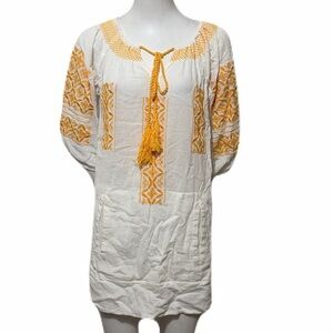 Sundance Embroidered Tunic Short Dress Size XS